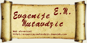 Evgenije Mutavdžić vizit kartica